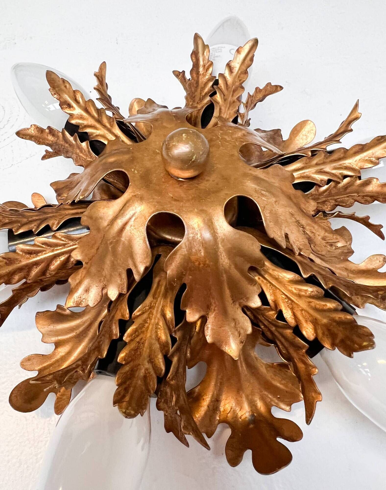 Florentine ceiling or wall lamp attributed to Banci Firenze, 1960s
