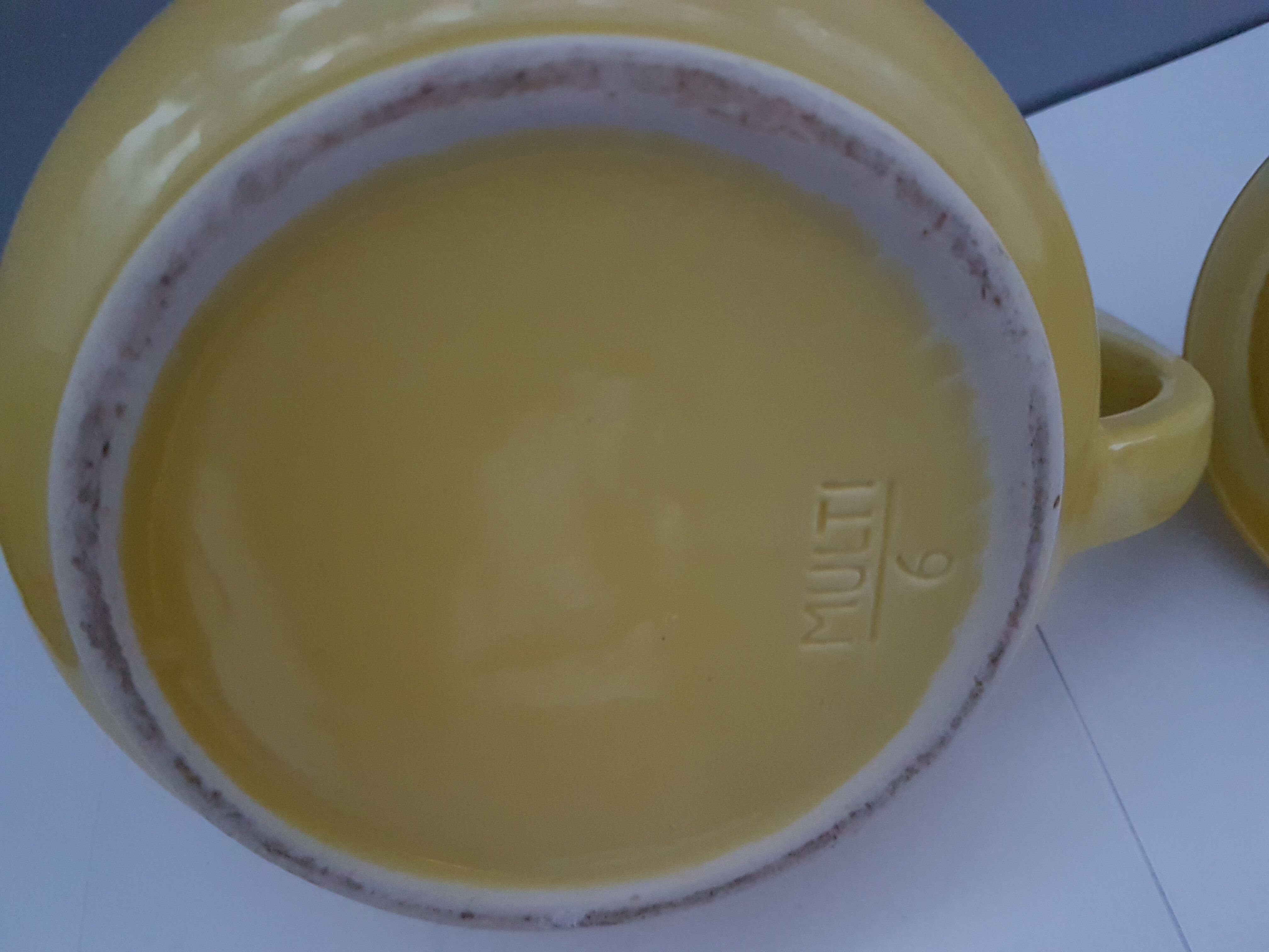 Vintage ceramic yellow coffee maker