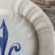 Set of 5 antique Gien plates – Fleur de Lys pattern – Ironstone