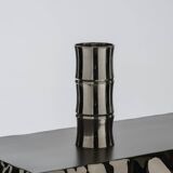 Petit vase bambou en métal, 1970s