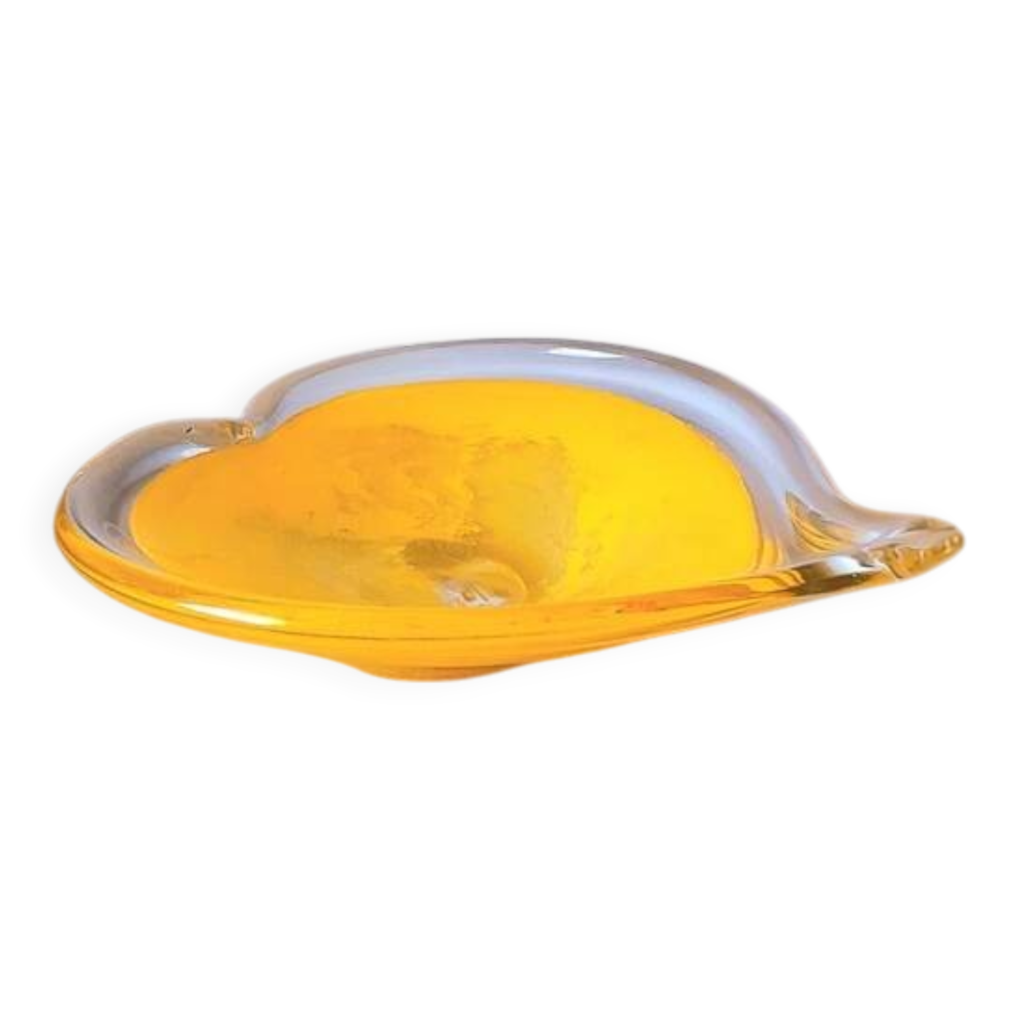 Heart-shaped bowl in blown Murano glass, 1970