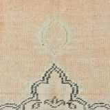 5x9 Soft Orange Handwoven Vintage Persian Rug, 157x263 Cm