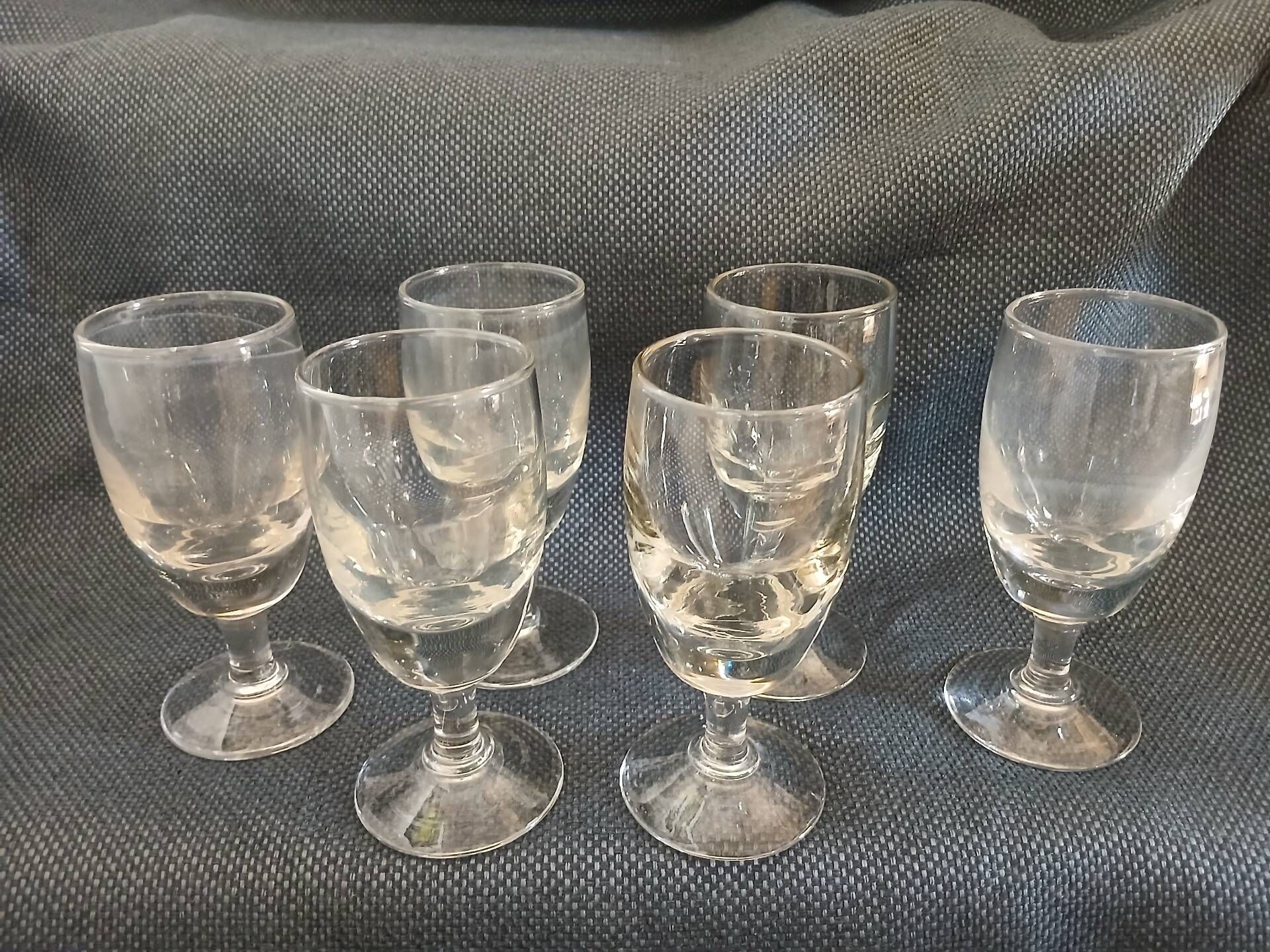 6 antique absinthe glasses