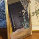 Golden table mirror