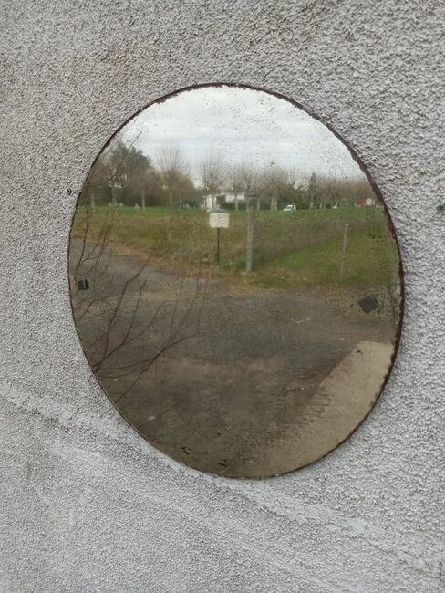 Old round mirror