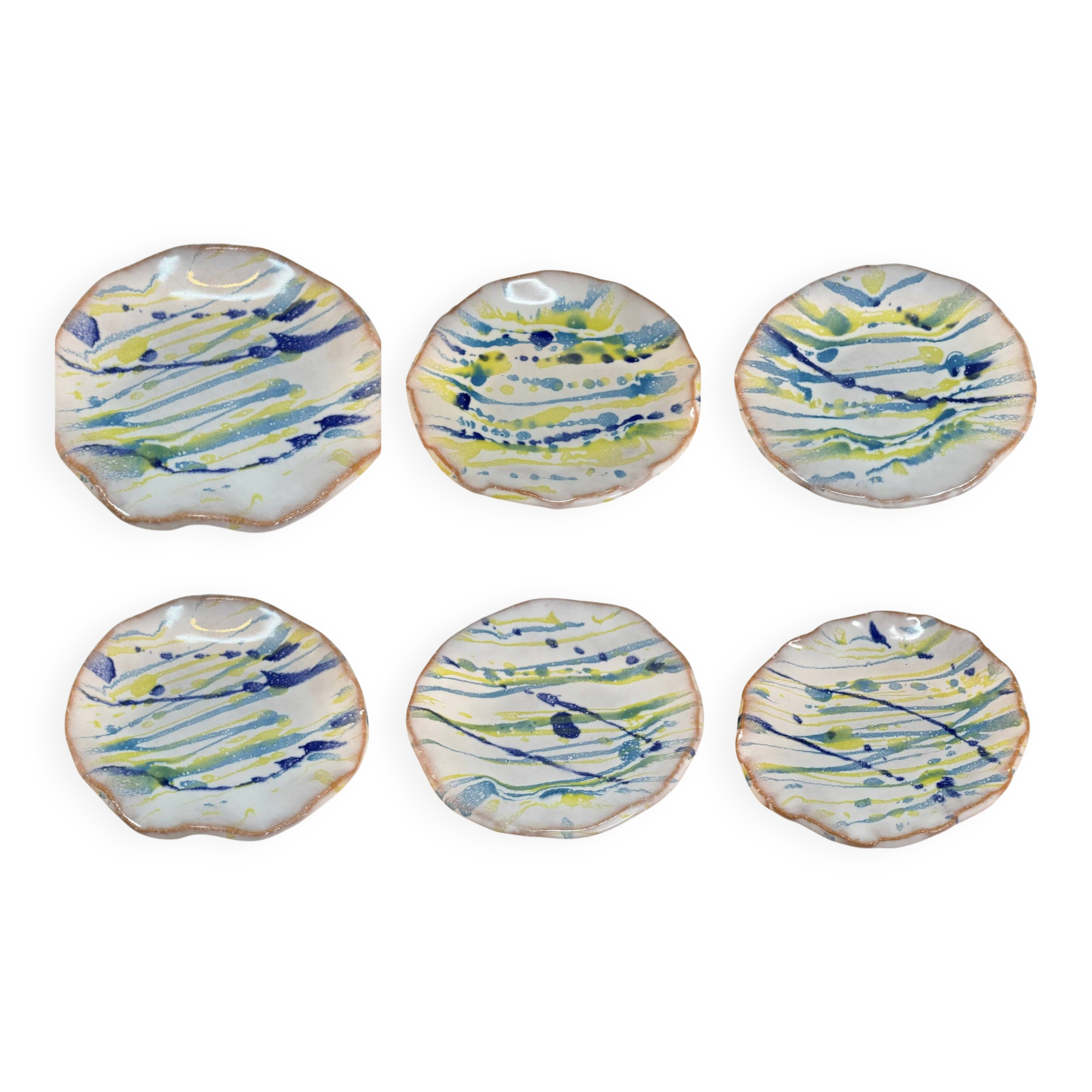 Hagi Ware Hand-Trailed Plate, 13.5 cm — Seseragi