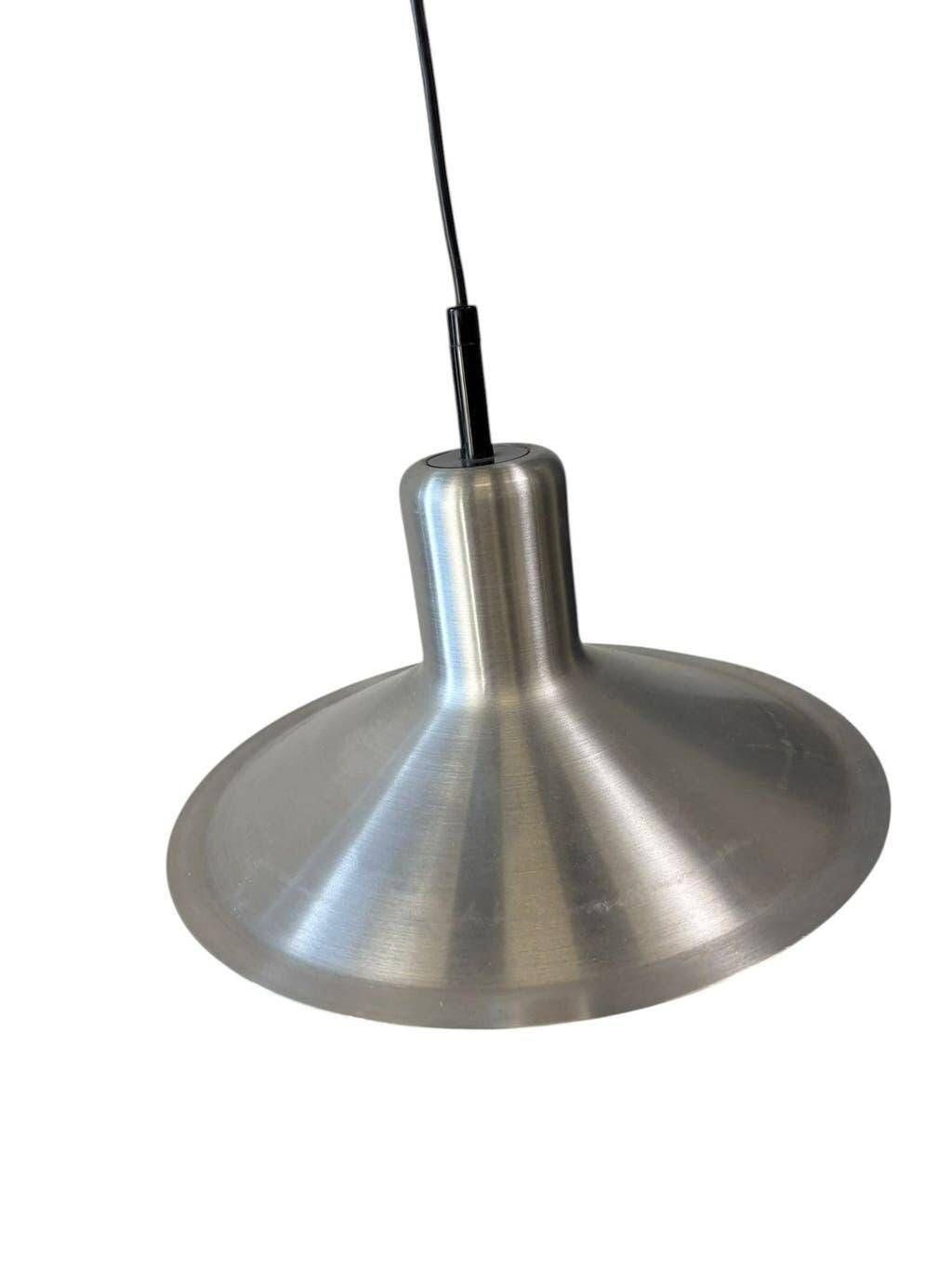 Brushed metal vintage suspension / seventies chandelier