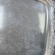 Vintage rectangular silver-plated tray - Engraved pattern