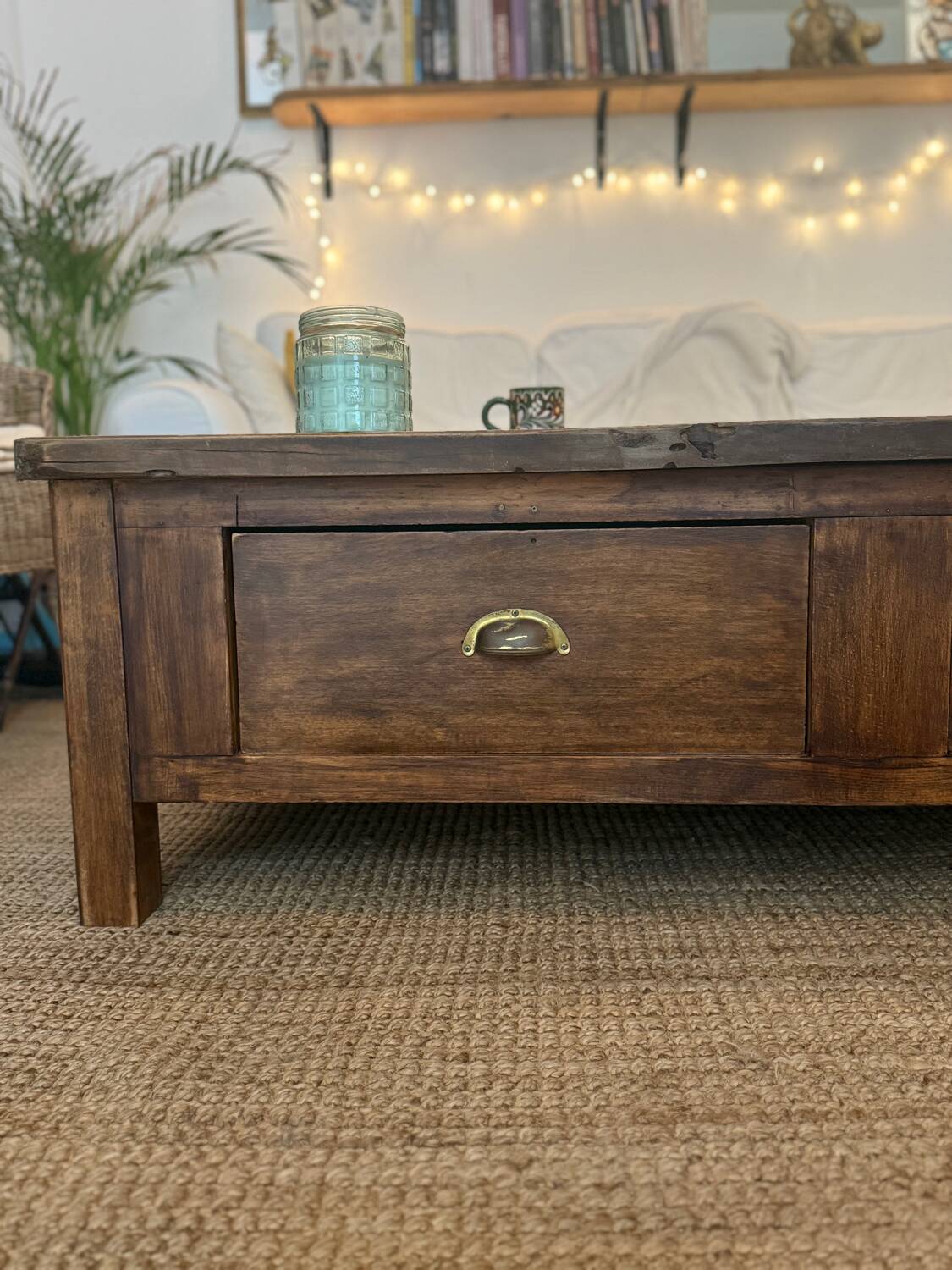 Solid wood coffee table