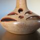 Ceramic lamp foot signed double lighting 50 60 years