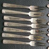 Silver metal fork set
