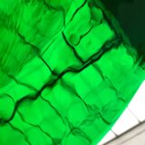 Artistic vintage German glass bowl plate by Hans Jürgen Richartz for Mathildenhütte, Solingen.