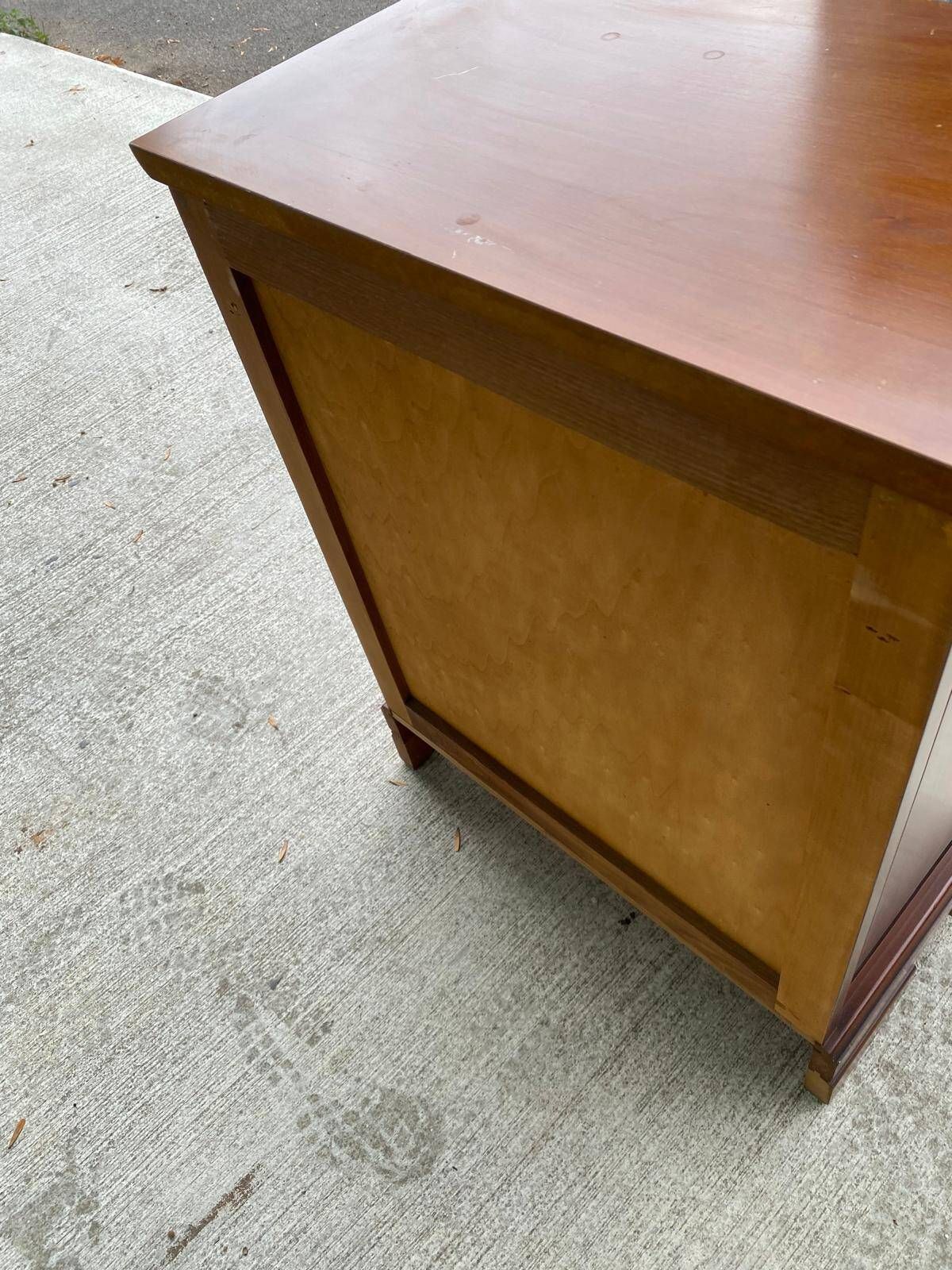 Louis-Philippe style bedside table or end table in cherry wood from the 1980s.