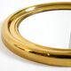 Beautiful, heavy, round Italian brass mirror from the 1960s