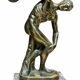 Discobole Metame, sculpture de style Art déco à patine bronze sur socl