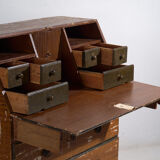 Swedish drop-leaf desk, antique – Scandinavian folk furniture – year 1783