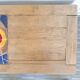 Solid wood and ceramic coffee table, 70s