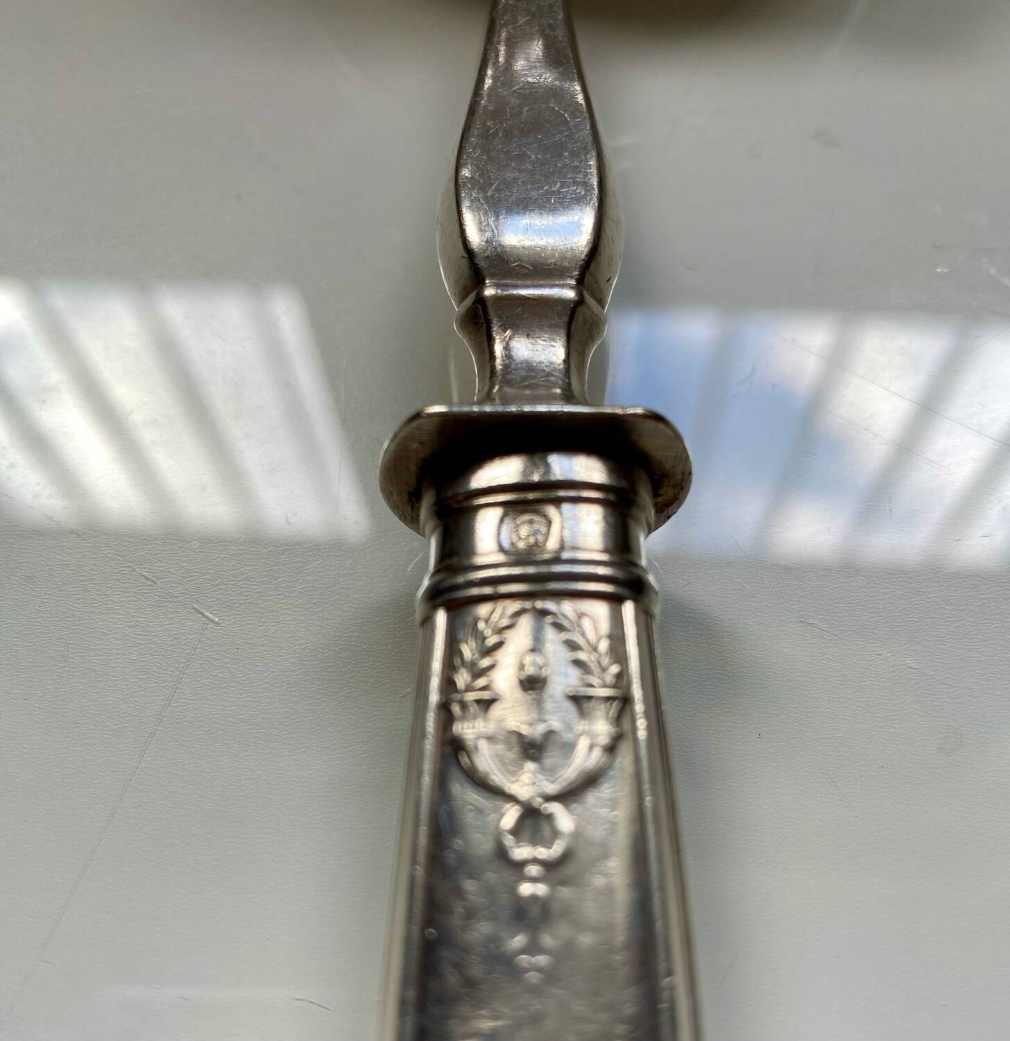 Grange louche en argent massif, époque XIXème