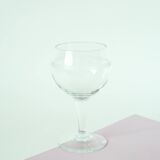 Set of 9 old wine glasses, engraved, 1940