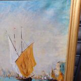 Oil on canvas of Venice, by Ernest Viallate