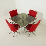 Erik Jørgensen “Partner” chairs by J. Foersom & P. Hiort-Lorenzen, set of 4, Denmark, 1970s