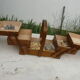 Boîte à couture à poser en bois ancienne