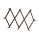 Wall coat rack in wood accordion 10 old hooks