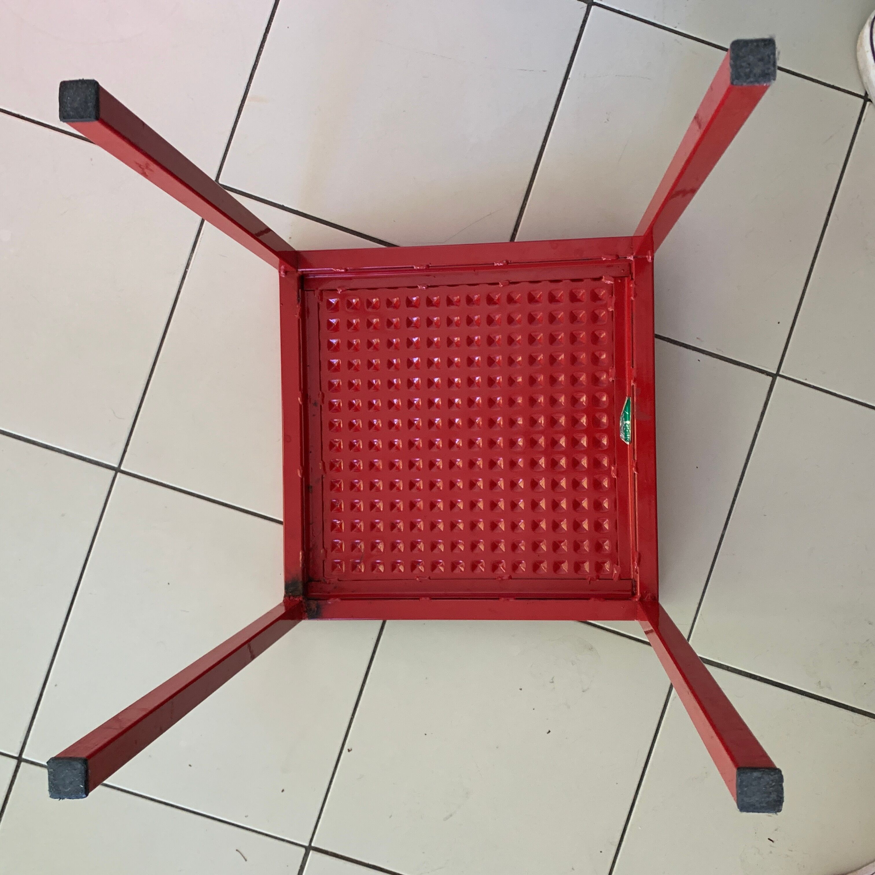 Metal stool from the 80s Italy