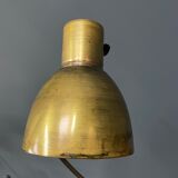 Industria rotterdam clamp lamp with brass shade