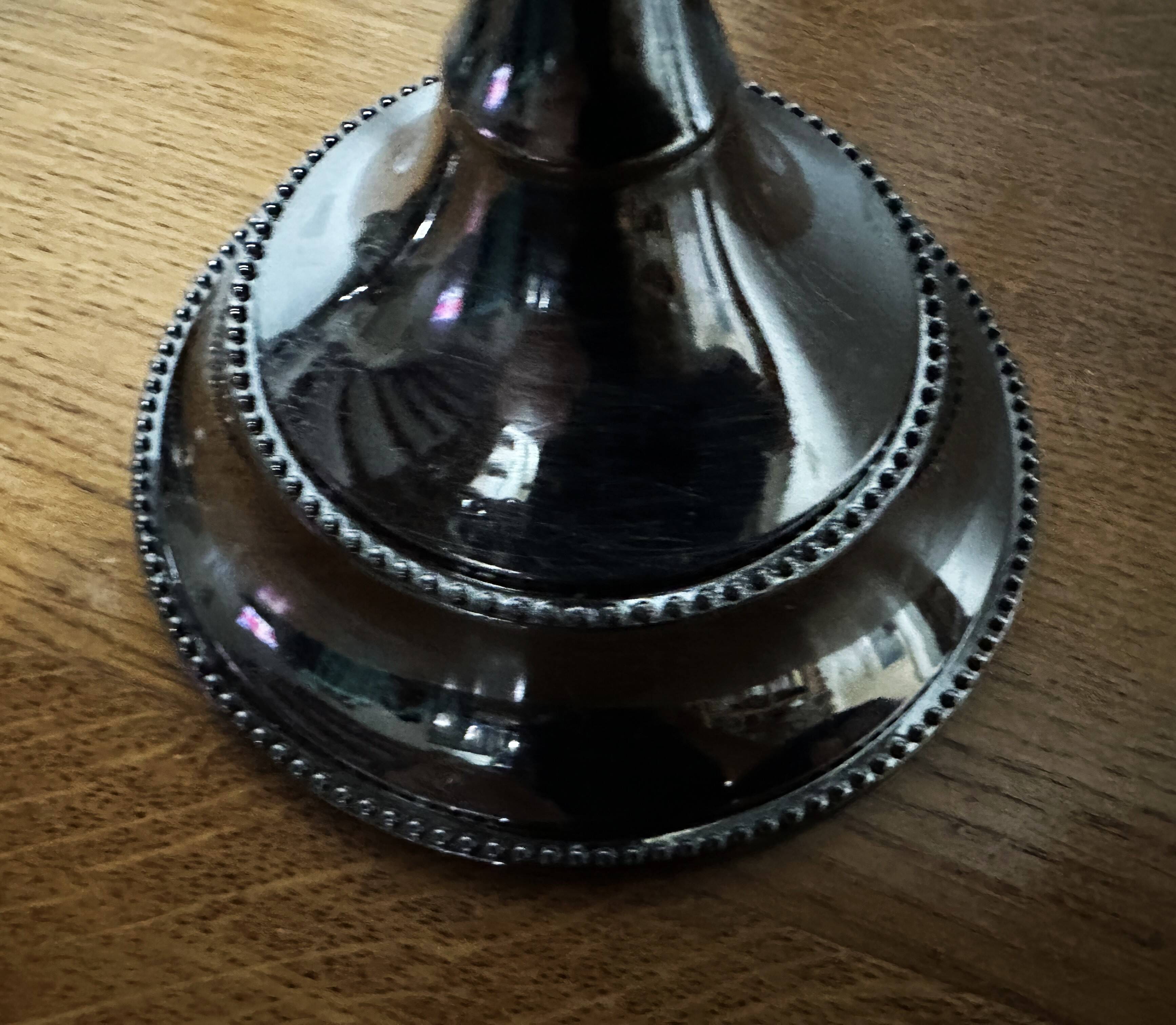 5-light chandelier in black varnished metal