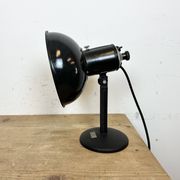 Vintage black enamel table photo lamp, 1950s