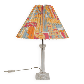 Lampe de table vintage en laiton avec plexiglas, années 90