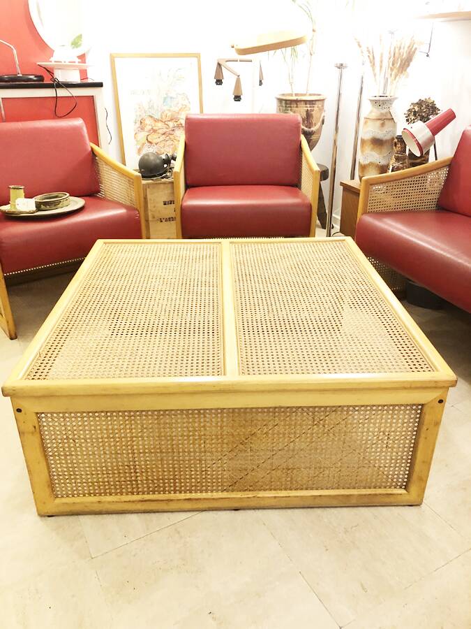 Cane coffee table, 1970