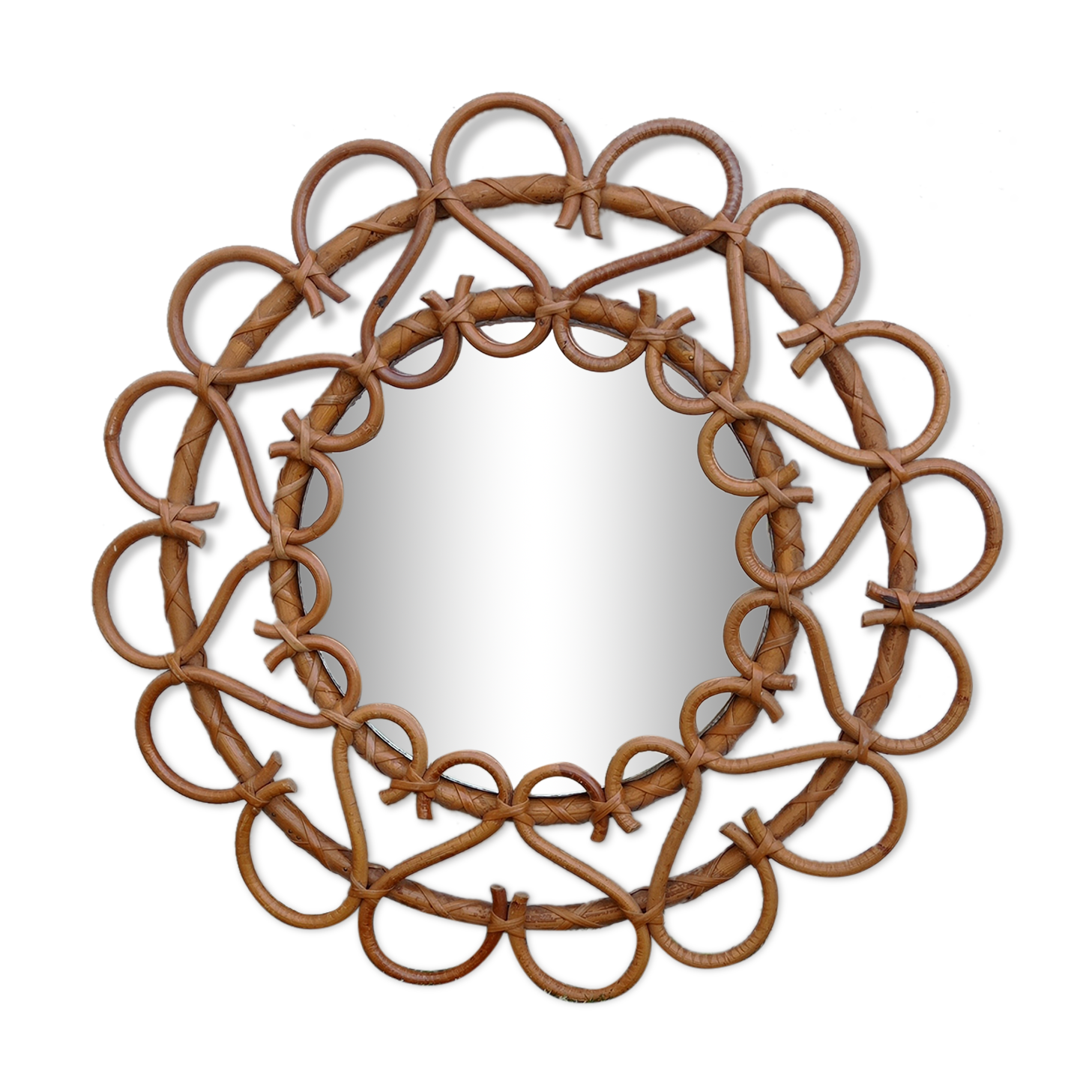Rattan mirror