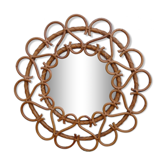 Rattan mirror