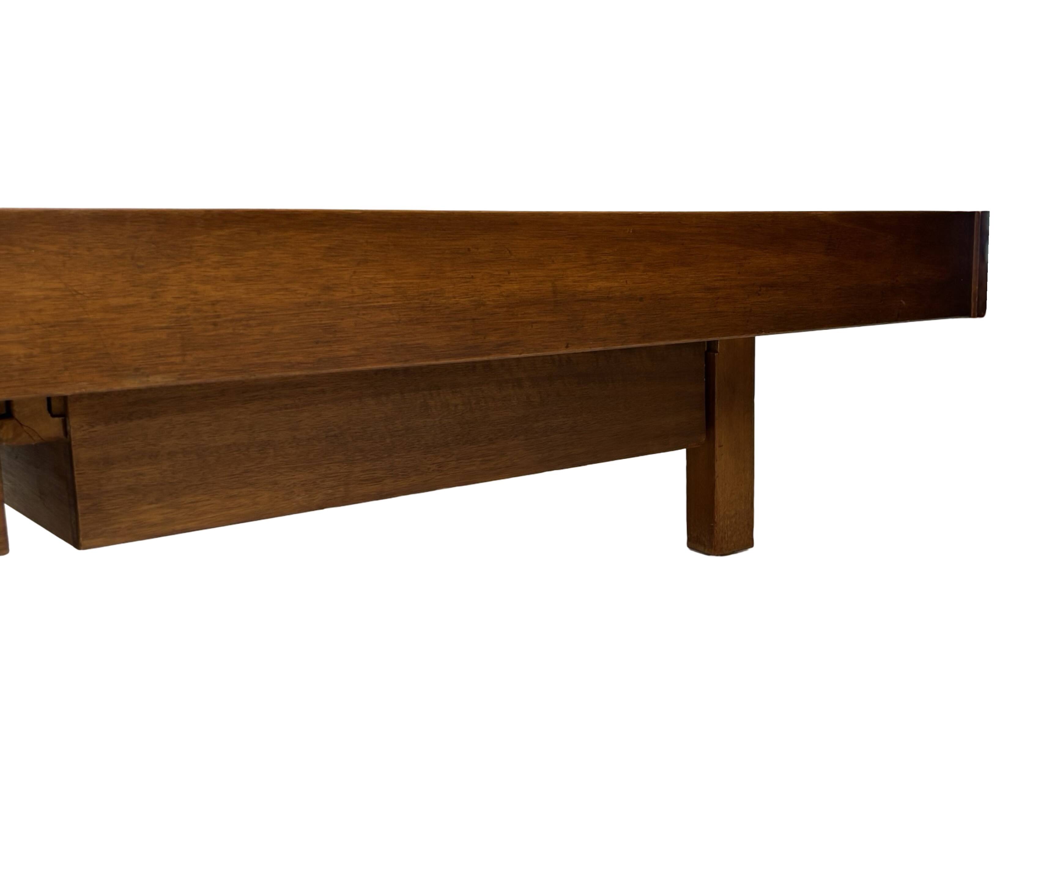 Vintage daybed with drawers 1960s in teak minimalist design