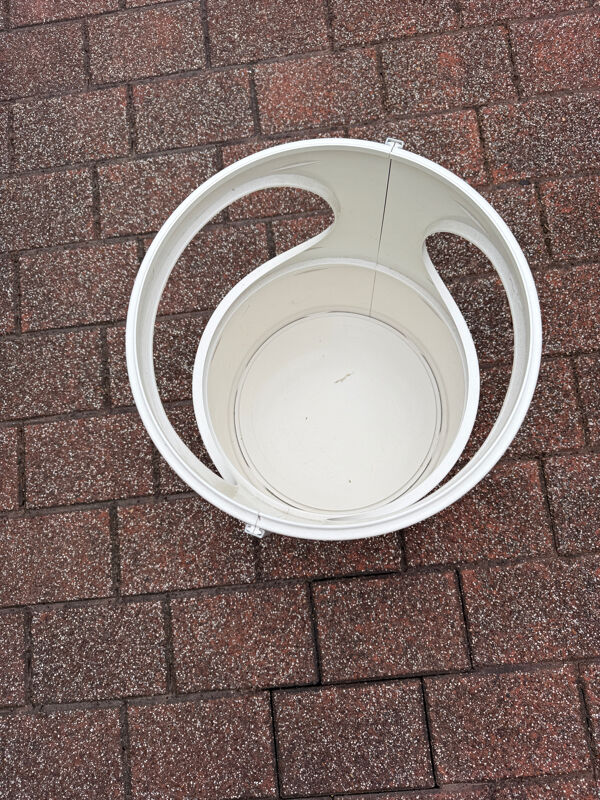 Objet de rangement modulaire en plastique – Design années 1970