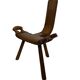 Vintage Spanish chair stool brutalist design wood