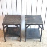 Pair of industrial bedside tables
