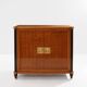 Jules Leleu cabinet merisier marqueté 2 portes bronze 1940