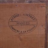 Golden wooden trumeau mirror, Louis XVI style – early 20th century