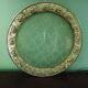 Service tray with cakes, silver plated, double glass with lace insertion, original box