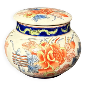 Antique Ginger Pot Chinese Bonbonnière Floral Decor Porcelain