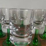 11 stemmed glasses