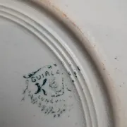 Flat plate made of ironstone Lunéville – Garland model – Antique
