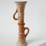 Pair of glazed sandstone candlesticks, 1970