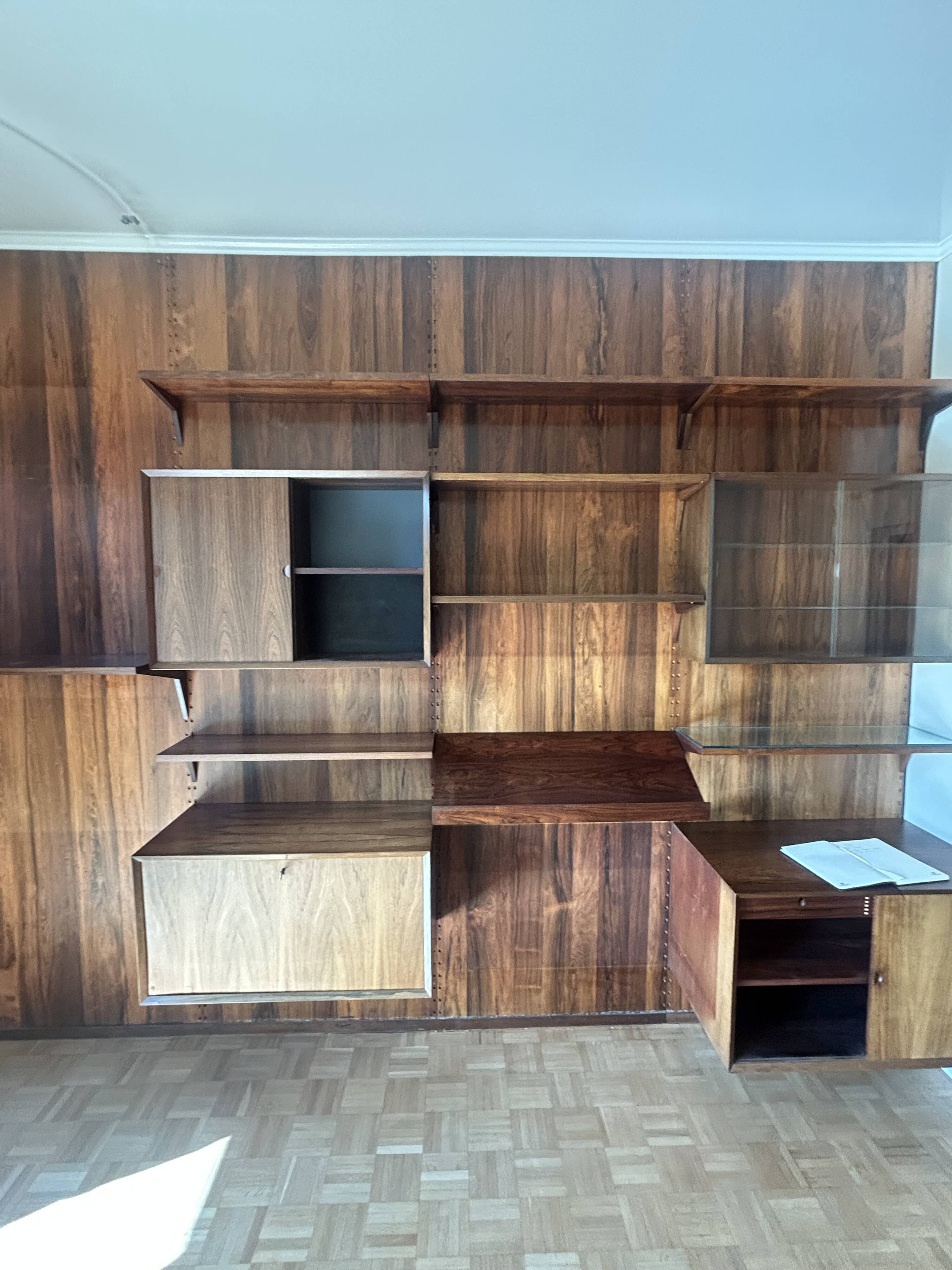 Bibliothèque palissandre début années 60 roche bobois
