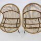 Paire de fauteuils en rotin et en fer par Alan Fuchs, Tchécoslovaquie, années 70