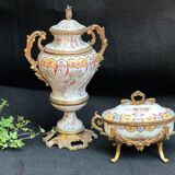 Chinese Art Vase and Box in Porcelain and Bronze 20th century