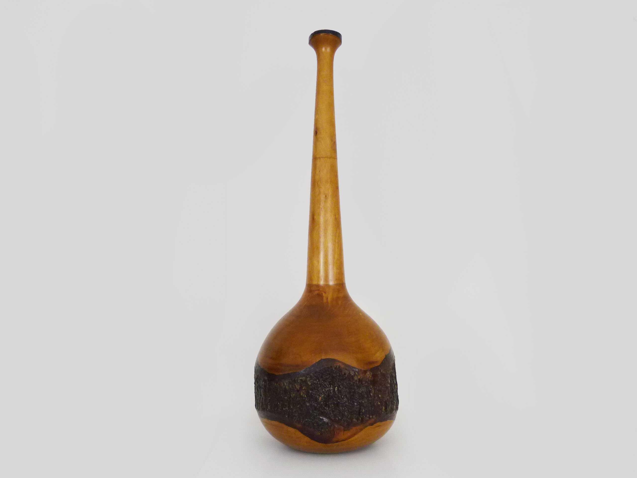 Jacaranda wood vase from the 80s
